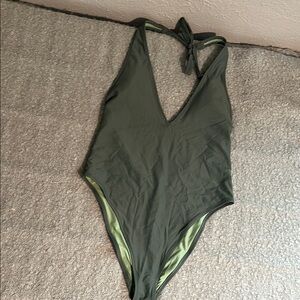 Aerie Olive Green One Piece Swimsuit
